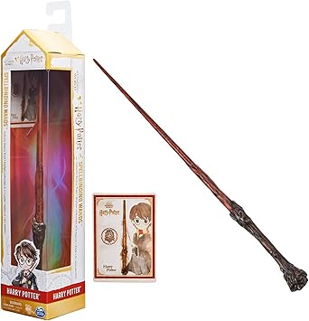 WIZARDING WORLD - VARITA HARRY POTTER DELUXE DE 30 CM CON TARJETA DE HECHIZO - 6062056 - Harry Potter Regalos - Juguetes Niños 6 Años + - Regalo Niño 6 Años +